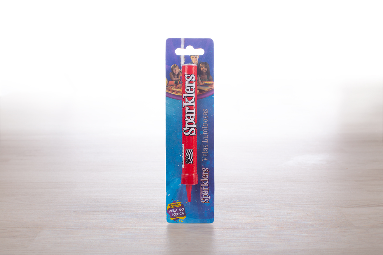 Vela Sparkles plata y colores(C-Caja 100)(S-pza)