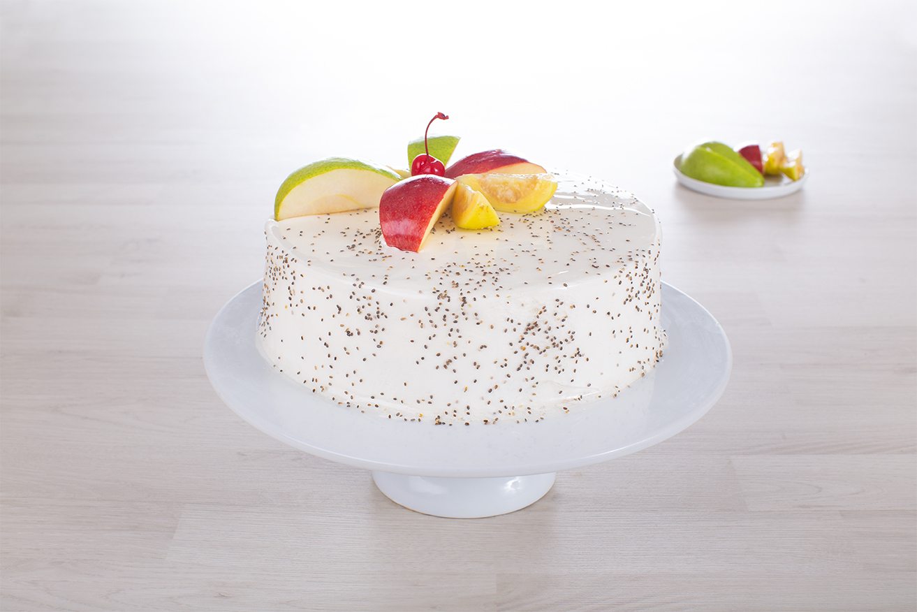Pastel Frutal Chia Redondo